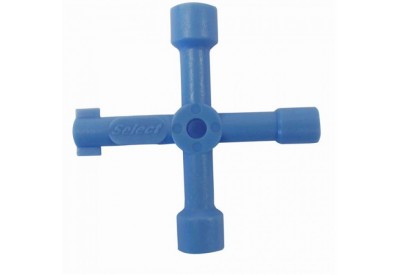 Select Hardware 4 Way Utility Service Key - Radiators, Water, Gas / Electric Box